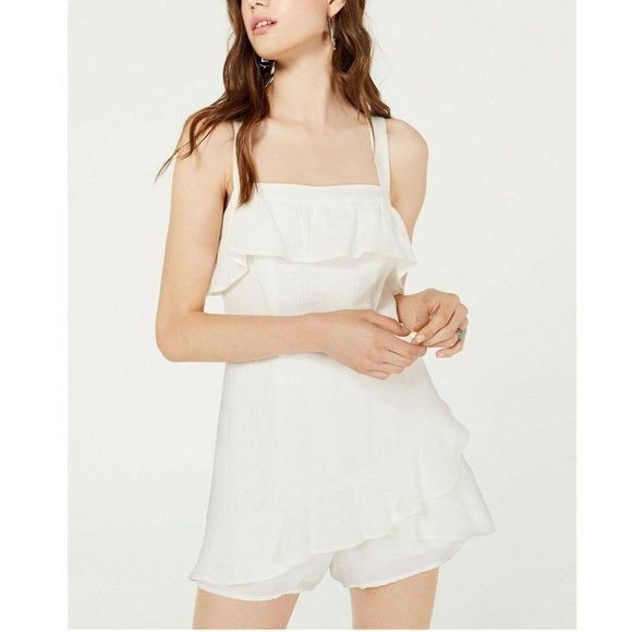 white sleeveless romper